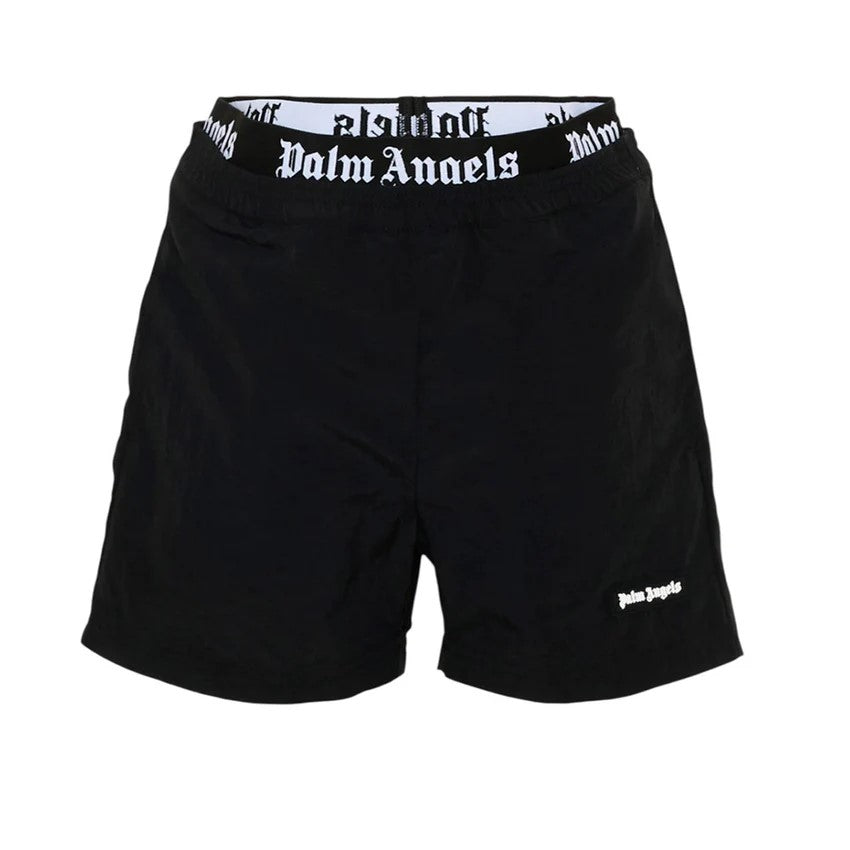 Costume boxer bambino Palm Angels nero in nylon | ViaMonte Shop