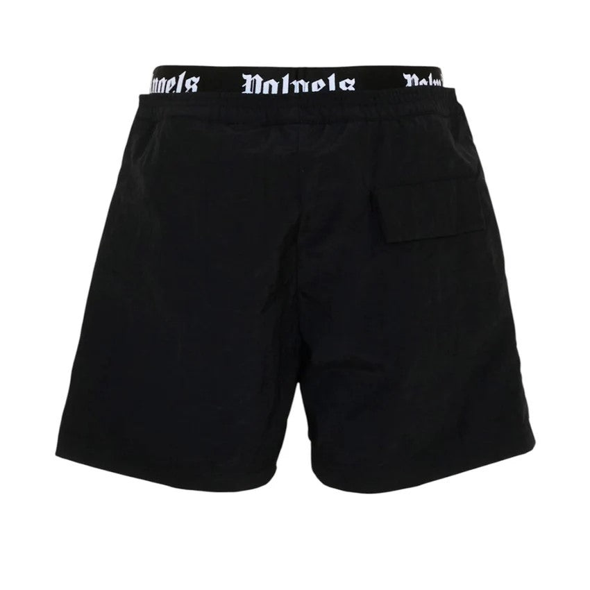 Costume boxer bambino Palm Angels nero in nylon | ViaMonte Shop