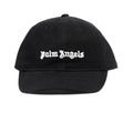 Cappello bambino Palm Angels nero in gabardina di cotone | ViaMonte Shop
