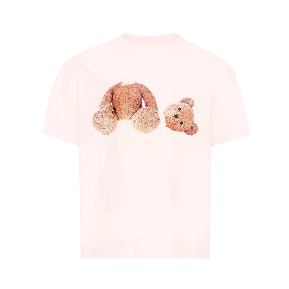 T-shirt bambina Palm Angels rosa in jersey di cotone | ViaMonte Shop
