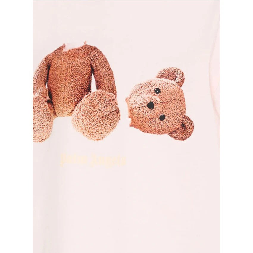 T-shirt bambina Palm Angels rosa in jersey di cotone | ViaMonte Shop