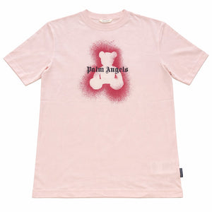 T-shirt bambina Palm Angels rosa in jersey di cotone | ViaMonte Shop