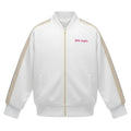 Felpa aperta bambina Palm Angels bianca in misto cotone | ViaMonte Shop