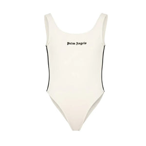 Body bambina Palm Angels bianco con logo | ViaMonte Shop