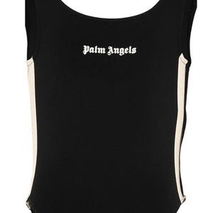 Body bambina Palm Angels nero con logo | ViaMonte Shop