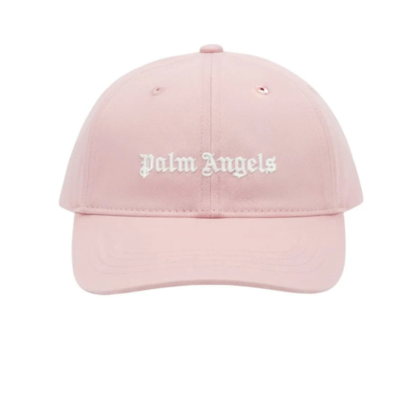 Cappello bambina Palm Angels rosa in gabardina di cotone | ViaMonte Shop