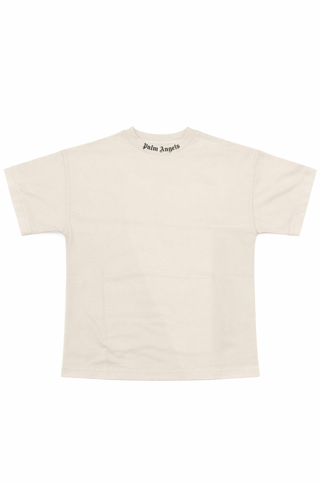 T-shirt bambino Palm Angels avorio in cotone