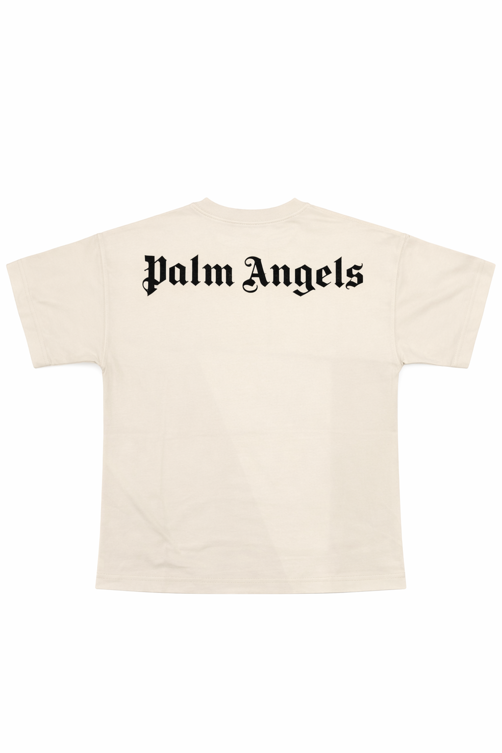 T-shirt bambino Palm Angels avorio in cotone
