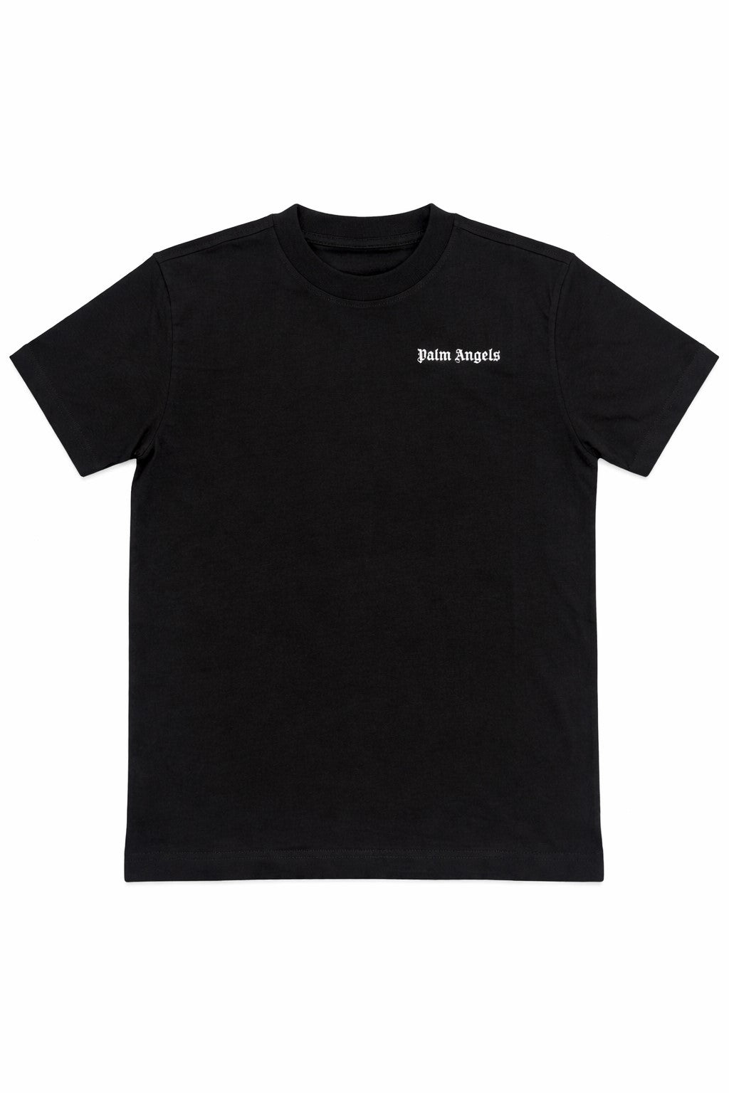 T-shirt bambino Palm Angels nera in jersey di cotone