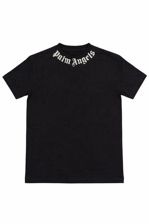 T-shirt bambino Palm Angels nera in cotone