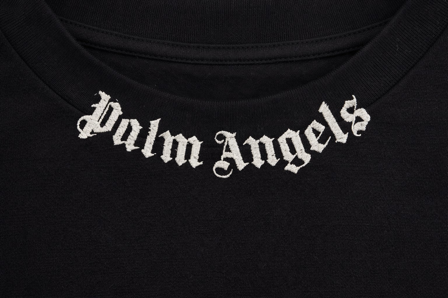 T-shirt bambino Palm Angels nera in cotone