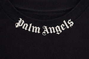 T-shirt bambino Palm Angels nera in cotone