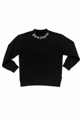 Felpa bambino Palm Angels nera in cotone | ViaMonte Shop