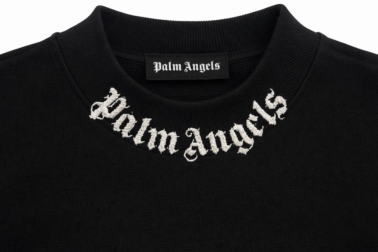 Felpa bambino Palm Angels nera in cotone | ViaMonte Shop