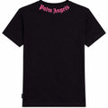 T-shirt bambina Palm Angels nera in cotone