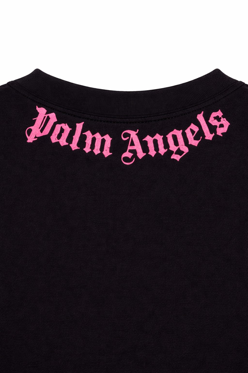 T-shirt bambina Palm Angels nera in cotone