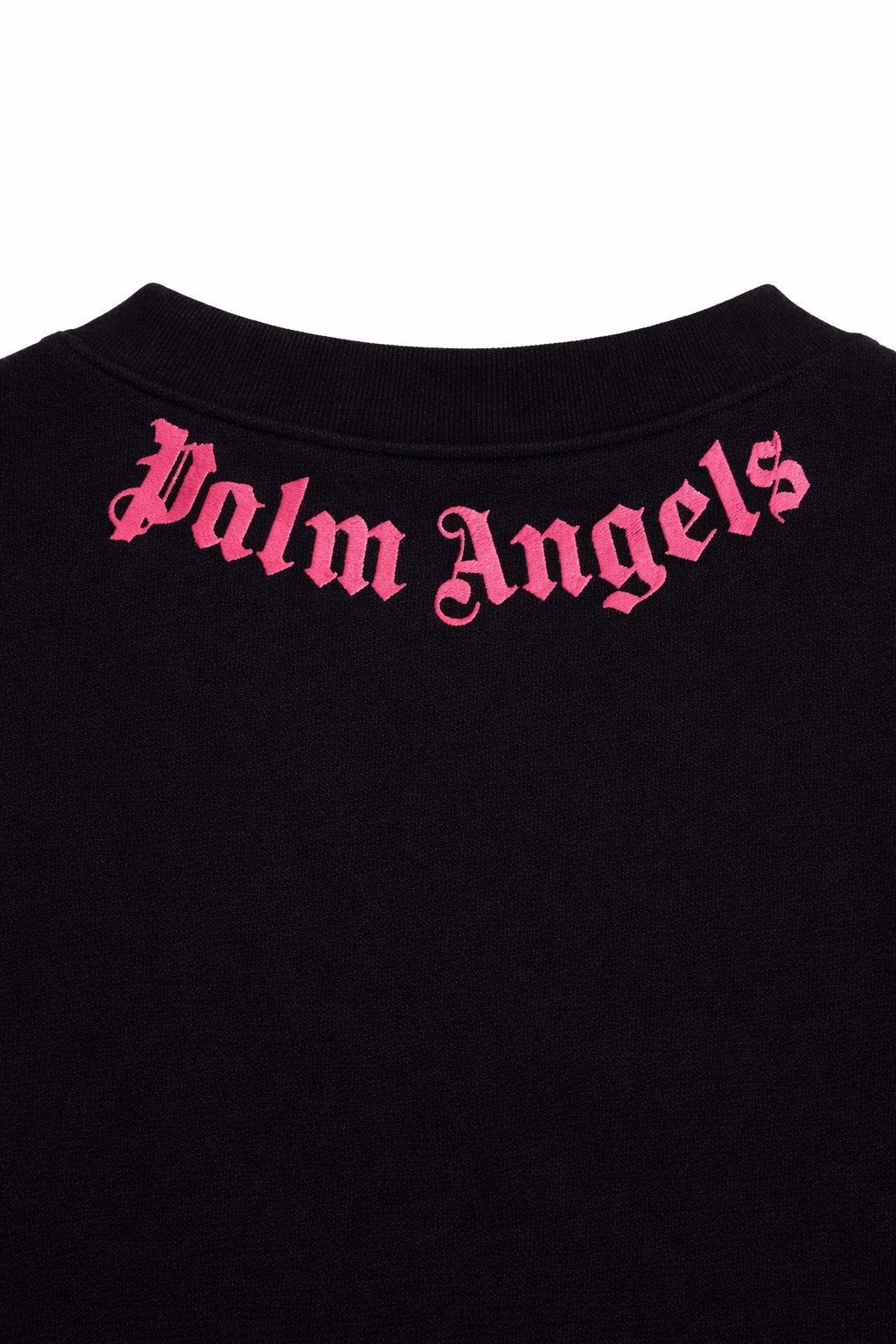 Felpa bambina Palm Angels nera in cotone