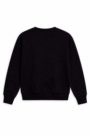 Felpa bambina Palm Angels nera in cotone