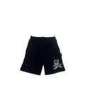 Bermuda bambino Philipp Plein nero in cotone garzato