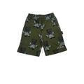 Bermuda bambino Philipp Plein verde militare in cotone garzato
