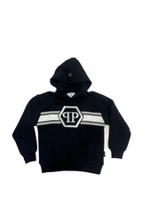 Felpa bambino Philipp Plein junior nera in cotone