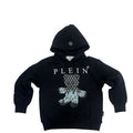 Felpa bambino Philipp Plein junior nera in cotone | ViaMonte Shop