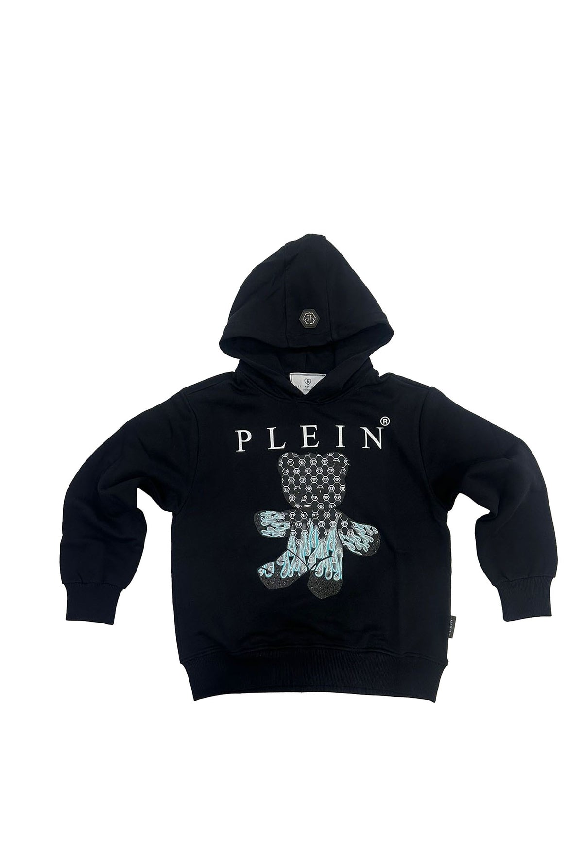Felpa bambino Philipp Plein junior nera in cotone | ViaMonte Shop