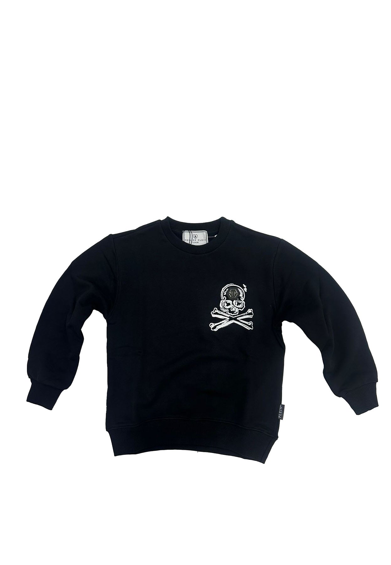 Felpa bambino Philipp Plein junior nera in cotone