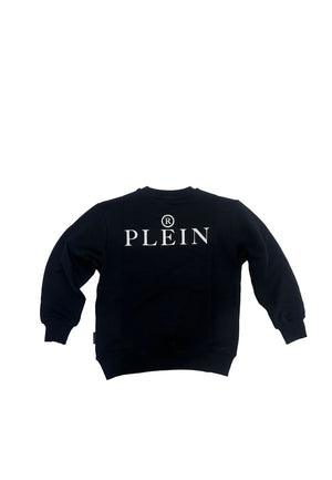 Felpa bambino Philipp Plein junior nera in cotone