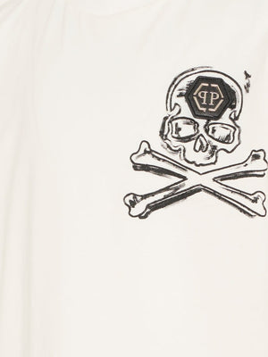 T-shirt bambino Philipp Plein junior bianca in jersey di cotone | ViaMonte Shop