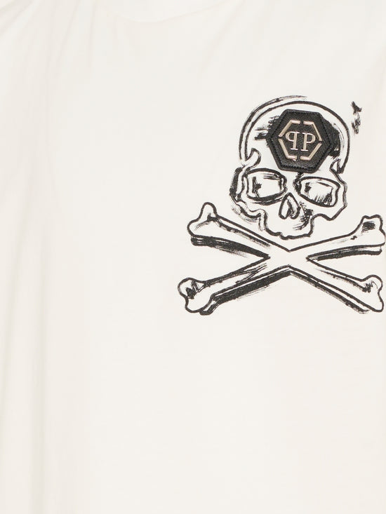 T-shirt bambino Philipp Plein junior bianca in jersey di cotone | ViaMonte Shop