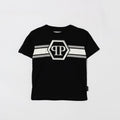 Stone Island bermuda nero bambino in felpa di cotone