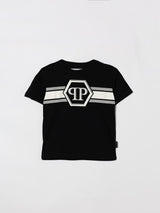 Stone Island bermuda nero bambino in felpa di cotone