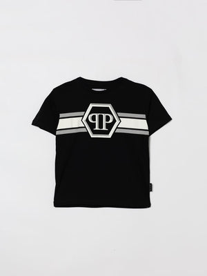 Stone Island bermuda nero bambino in felpa di cotone