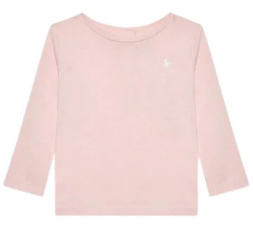 T-shirt neonata Ralph Lauren rosa in cotone | ViaMonte Shop