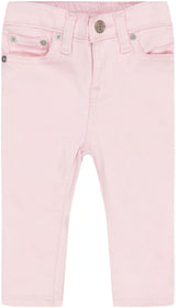 Jeans neonata Ralph Lauren rosa in denim di cotone | ViaMonte Shop