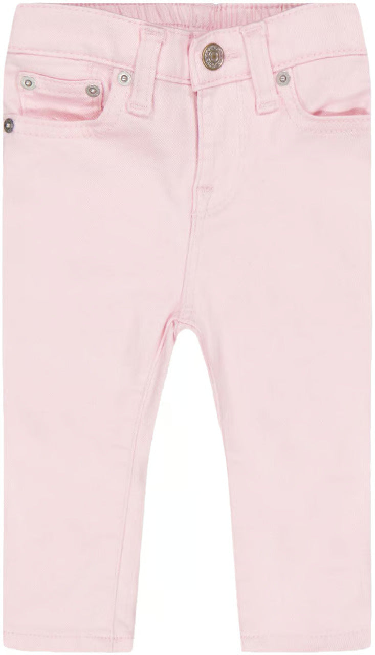 Jeans neonata Ralph Lauren rosa in denim di cotone | ViaMonte Shop