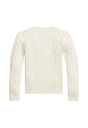 Maglia bambina Ralph Lauren bianca in cotone | ViaMonte Shop