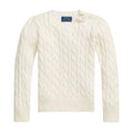 Maglia bambina Ralph Lauren bianca in cotone | ViaMonte Shop