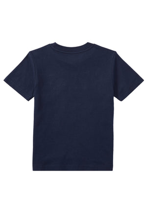 T-shirt bambina Ralph Lauren blu navy in cotone | ViaMonte Shop