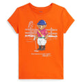 T-shirt bambina Ralph Lauren arancio in jersey di cotone | ViaMonte Shop