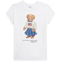 T-shirt bambina Ralph Lauren bianca in jersey di cotone | ViaMonte Shop