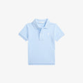 Polo neonato Ralph Lauren celeste in piquet di cotone | ViaMonte Shop
