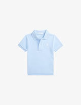 Polo neonato Ralph Lauren celeste in piquet di cotone | ViaMonte Shop