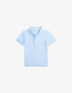 Polo neonato Ralph Lauren celeste in piquet di cotone | ViaMonte Shop
