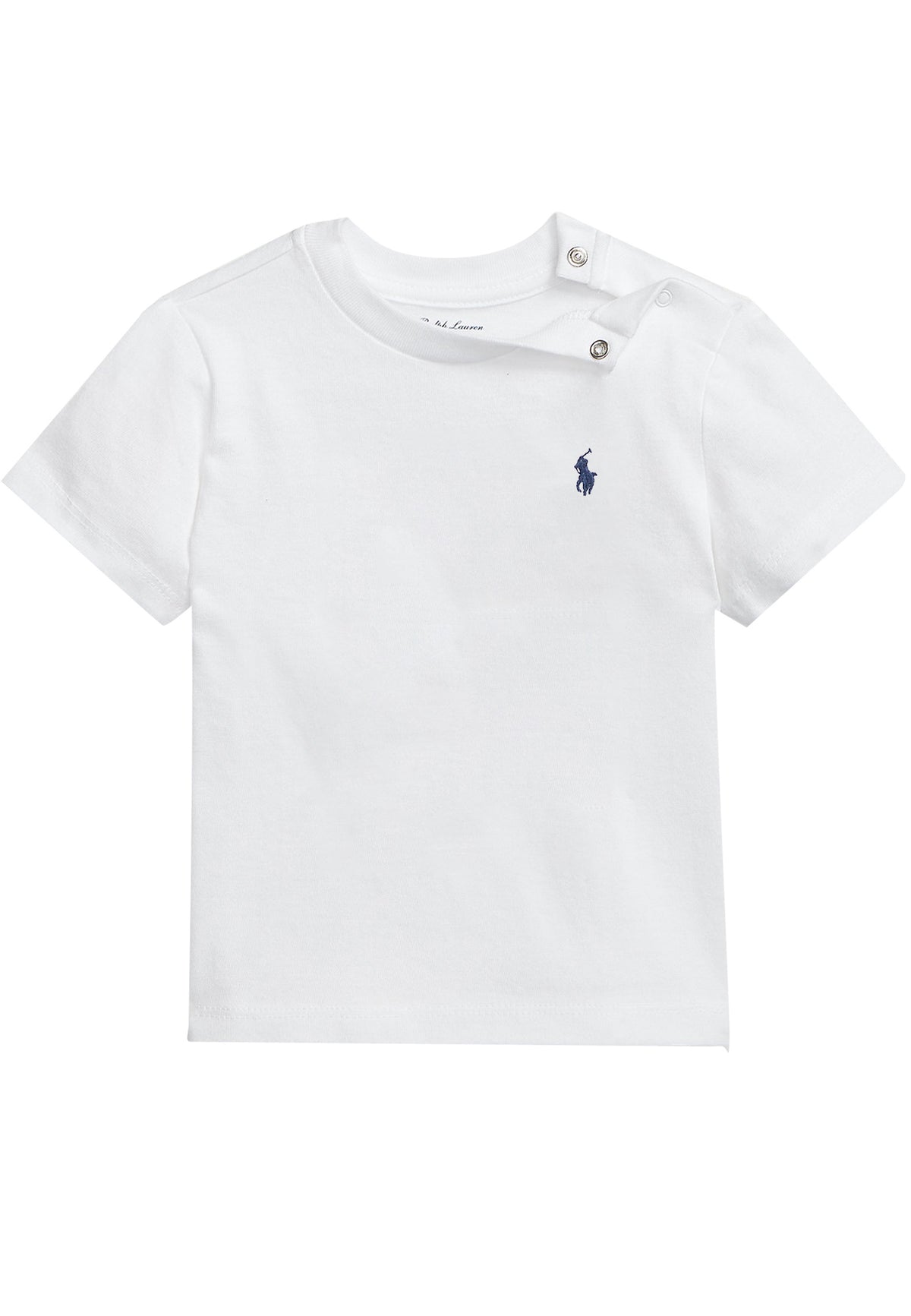 T-shirt neonato Ralph Lauren bianca in cotone