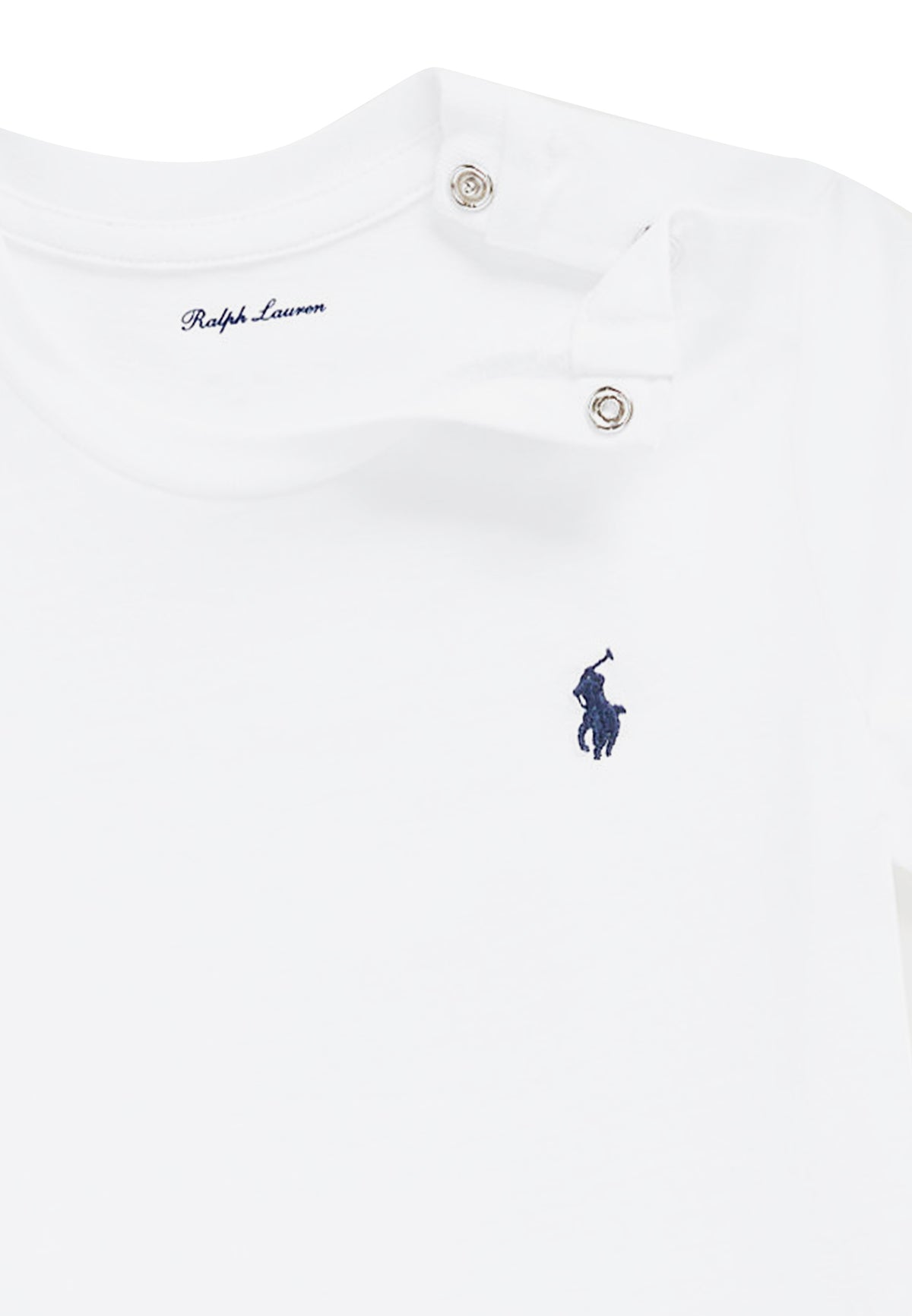 T-shirt neonato Ralph Lauren bianca in cotone