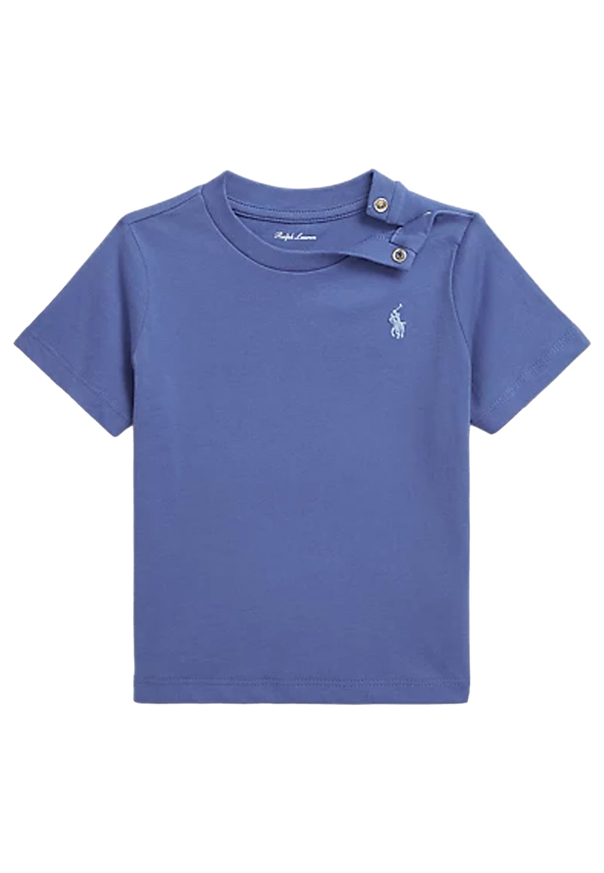 T-shirt neonato Ralph Lauren blu in cotone