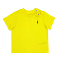 T-shirt neonato Ralph Lauren gialla in cotone