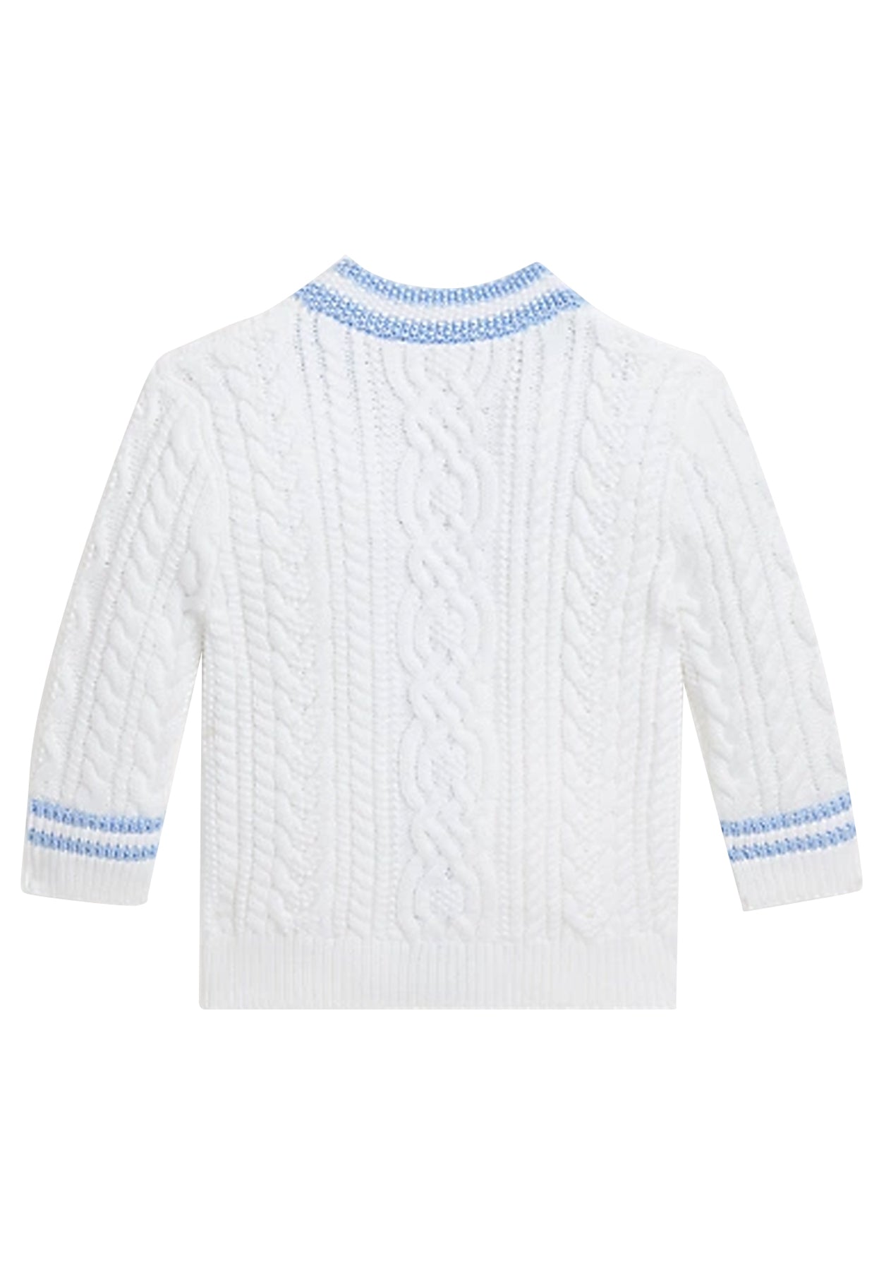 Cardigan neonato Ralph Lauren bianco in cotone | ViaMonte Shop